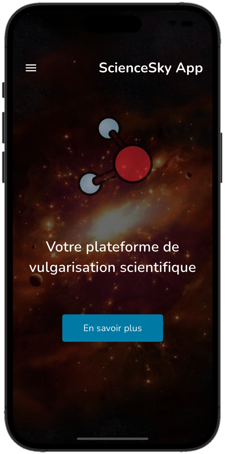 Page principale de l'application