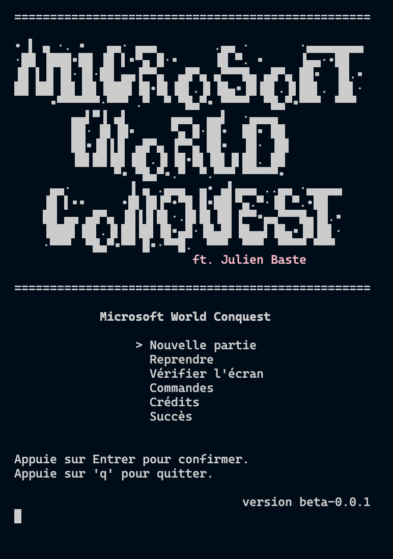 Illustration du projet Microsoft World Conquest